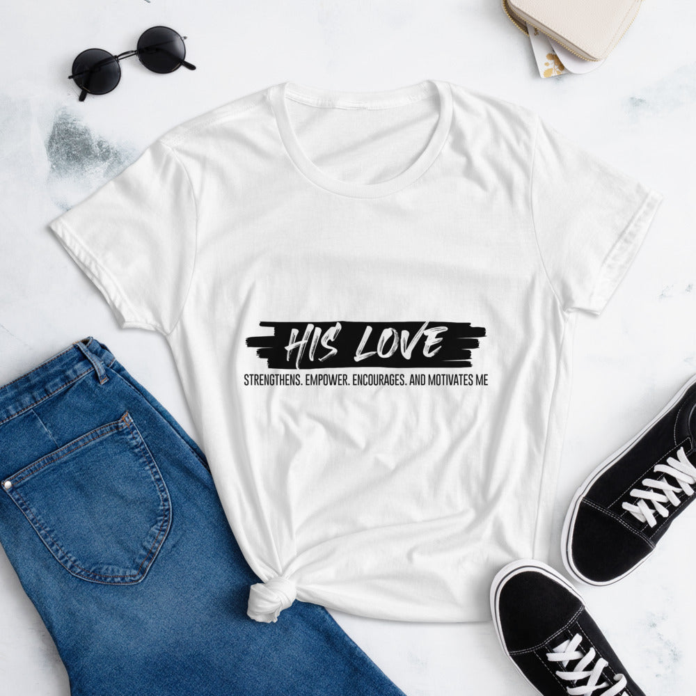 His love white Women's short sleeve t-shirt